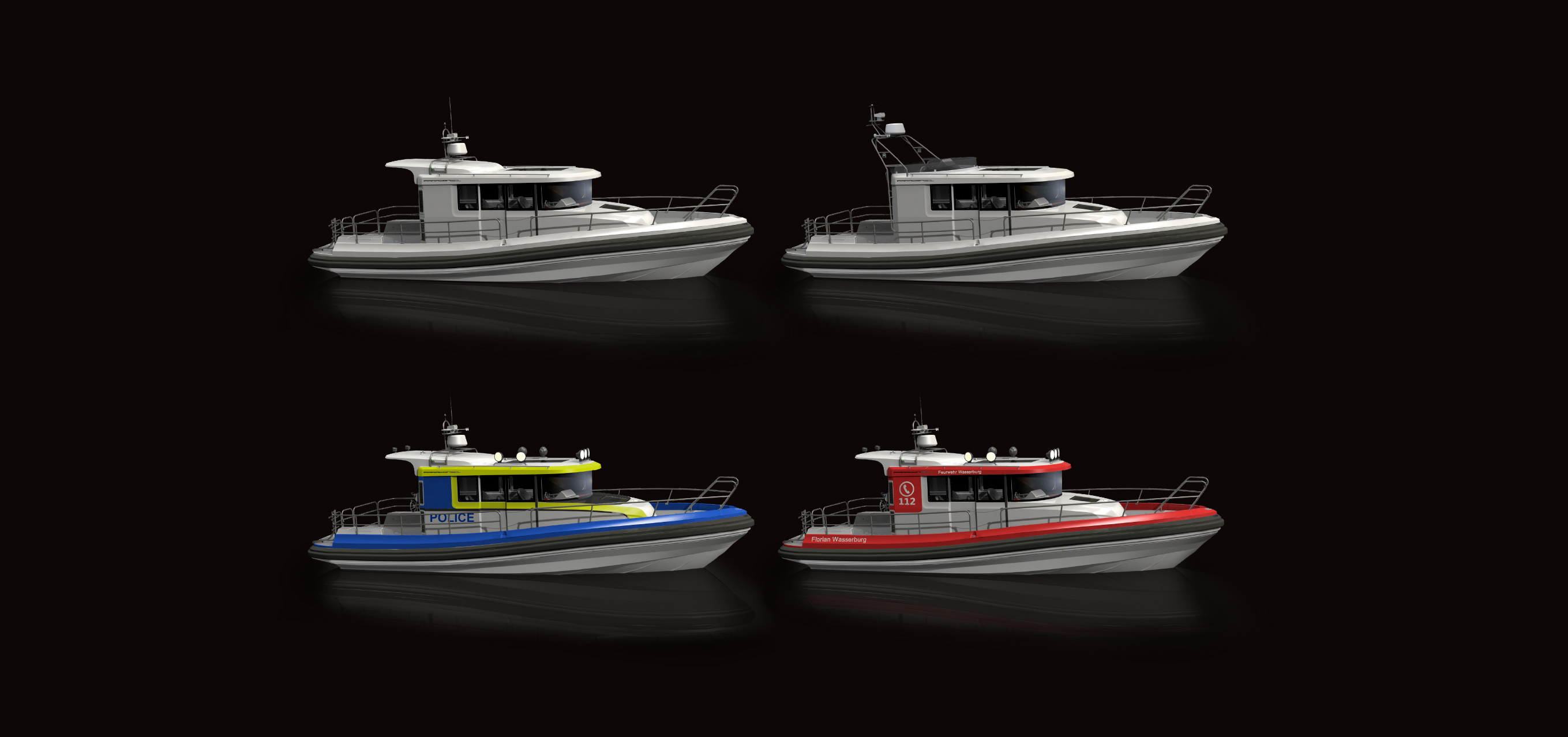 4 different versions of Paragon 31 Cabin
